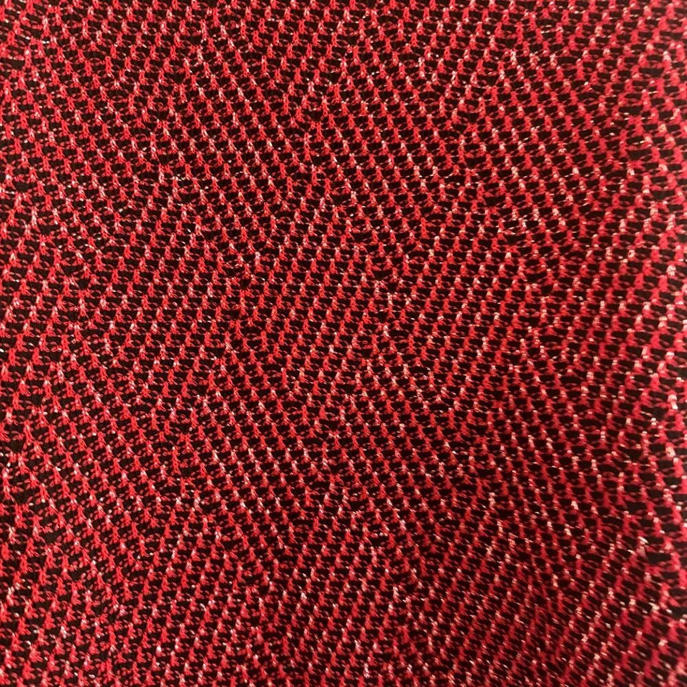 Alfred Dunner Petite Red Black Metallic Zip Jacket | 12P - Picture 13 of 13